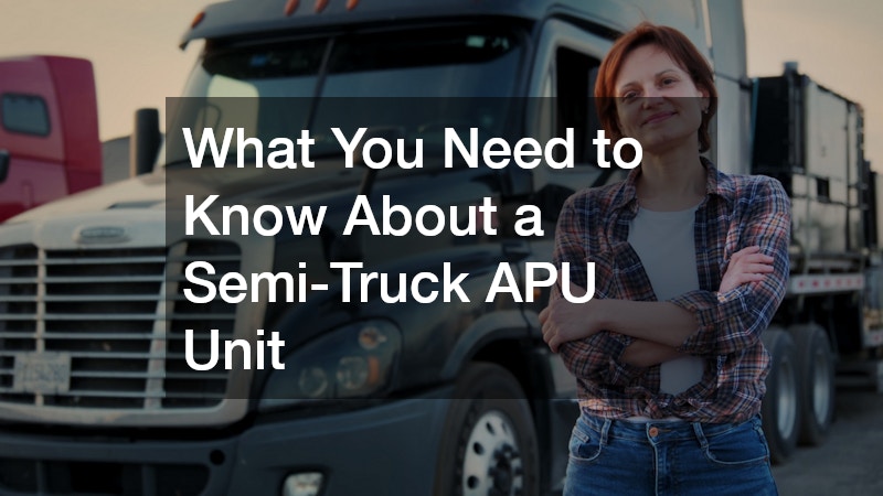 What You Need to Know About a Semi-Truck APU Unit